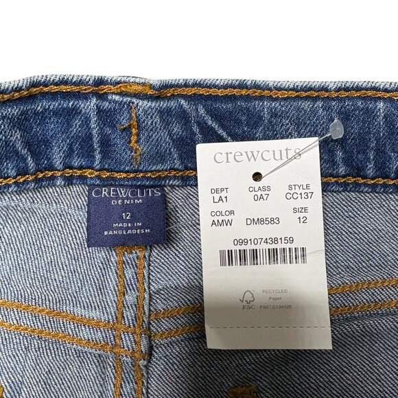 Crewcuts Wide Leg Girl Jeans Size 12 New With Tag - Picture 4 of 7